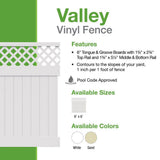 Barrette Outdoor Living Valley 6 ft. H x 6 ft. W Sand Vinyl Semi-Privacy Fence Panel (Unassembled)