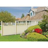 Barrette Outdoor Living Valley 6 ft. H x 6 ft. W Sand Vinyl Semi-Privacy Fence Panel (Unassembled)