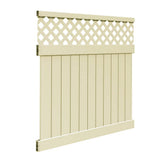 Barrette Outdoor Living Valley 6 ft. H x 6 ft. W Sand Vinyl Semi-Privacy Fence Panel (Unassembled)
