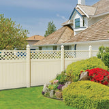 Barrette Outdoor Living Valley 6 ft. H x 6 ft. W Sand Vinyl Semi-Privacy Fence Panel (Unassembled)