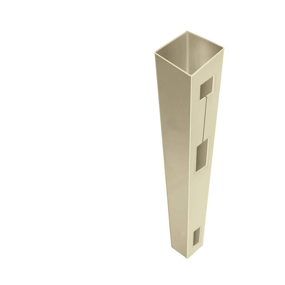 Barrette Outdoor Living Rainier 5 in. x 5 in. x 9 ft. Sand Vinyl Fence End Post