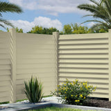 Louvered 6 in. x 6 in. Sand Vinyl New England Fence Post Top