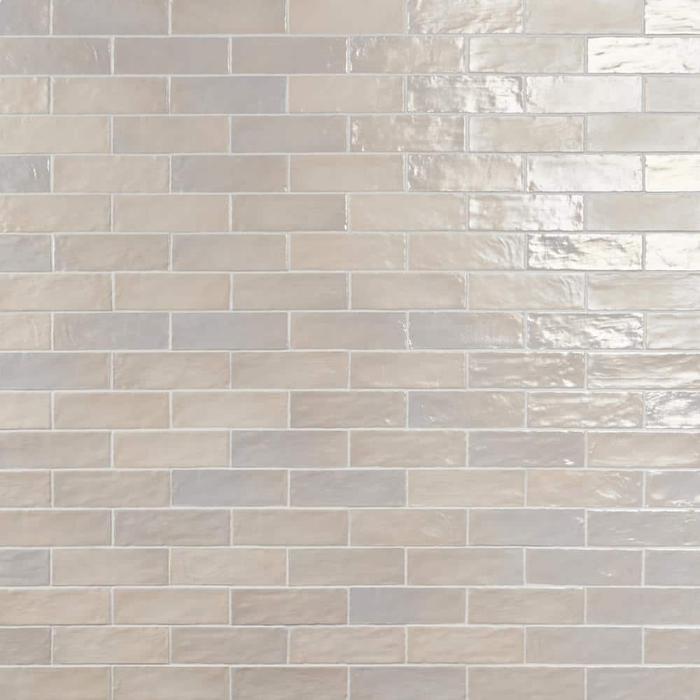 Ivy Hill Tile Amagansett Cream 2 in. x 8 in. 9 mm Satin Ceramic Wall Tile (5.38 sq. ft. / case)