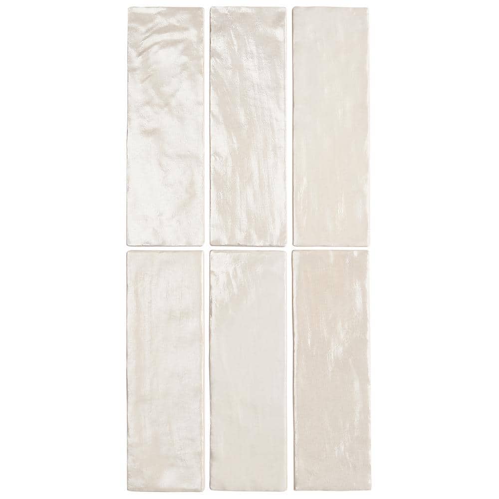 Ivy Hill Tile Amagansett Cream 2 in. x 8 in. 9 mm Satin Ceramic Wall Tile (5.38 sq. ft. / case)