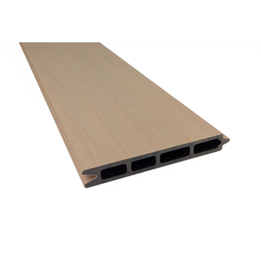 Frame It All 6 ft. x 6 ft. Sand 360 Cap Composite Horizontal Fence Panel