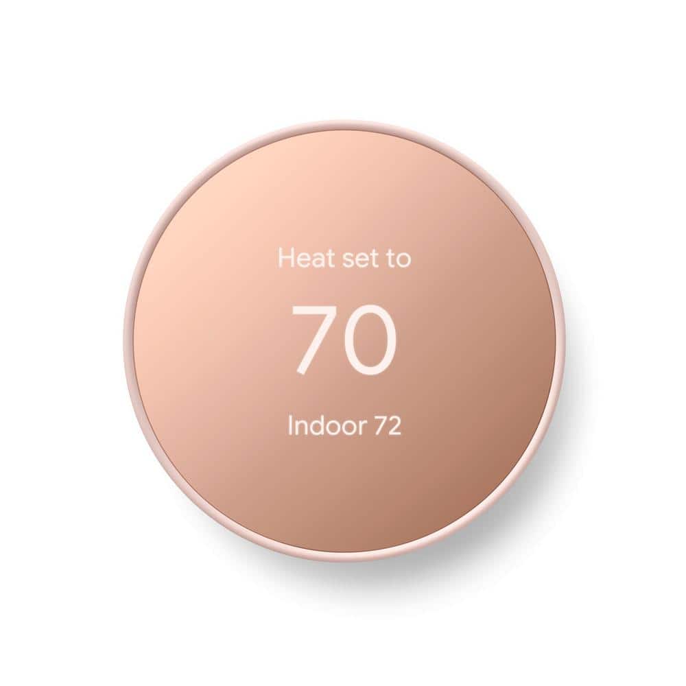 Google Nest Thermostat - Smart Programmable Wi-Fi Thermostat - Sand