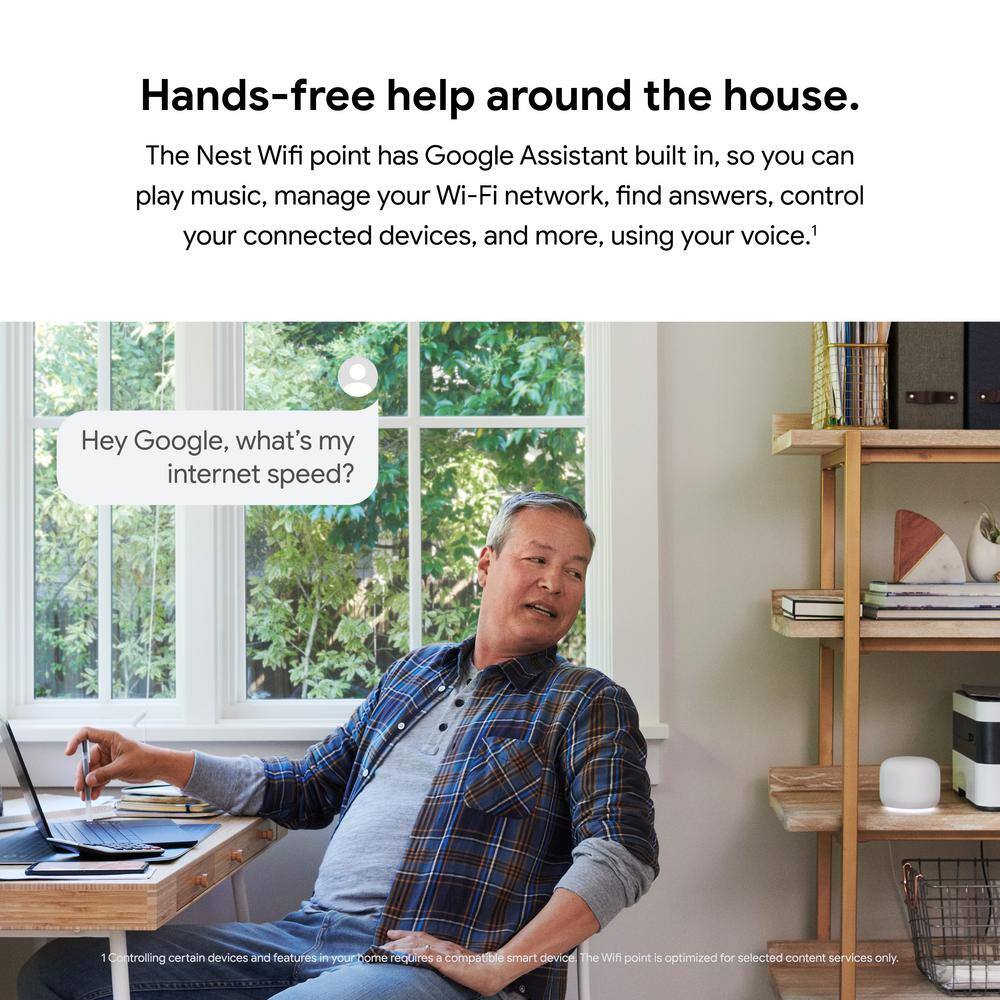 Google Nest Wifi - Add On Point with Google Assistant - Sand