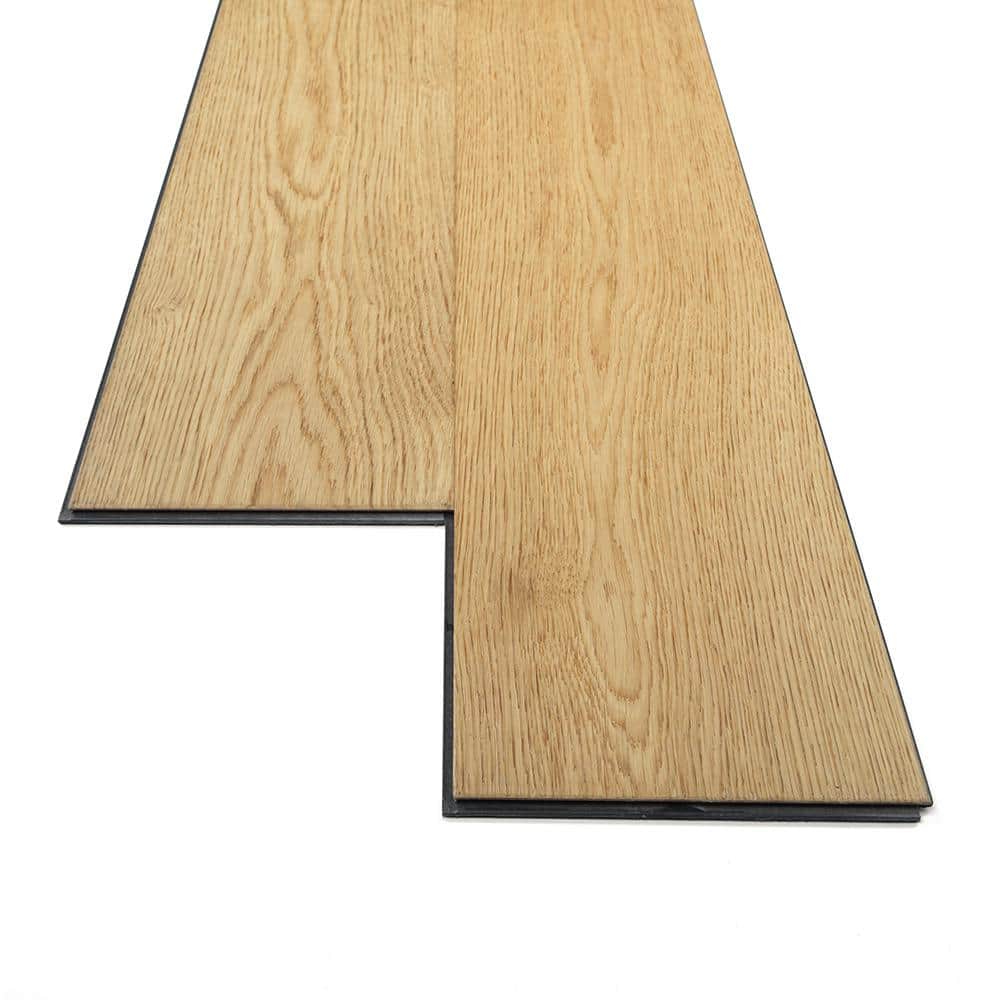 Sure+ Sand Natural Oak White Oak 1/4 in. T x 6.5 in. W Click Lock Wire Brushed Engineered Hardwood Flooring (21.7 sq.ft./case)