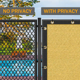 6 ft. x 50 ft. Privacy Screen Fence Heavy-Duty Protective Covering Mesh Fencing for Patio Lawn Garden Balcony Sand