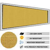 6 ft. x 50 ft. Privacy Screen Fence Heavy-Duty Protective Covering Mesh Fencing for Patio Lawn Garden Balcony Sand