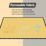 6 ft. x 50 ft. Privacy Screen Fence Heavy-Duty Protective Covering Mesh Fencing for Patio Lawn Garden Balcony Sand