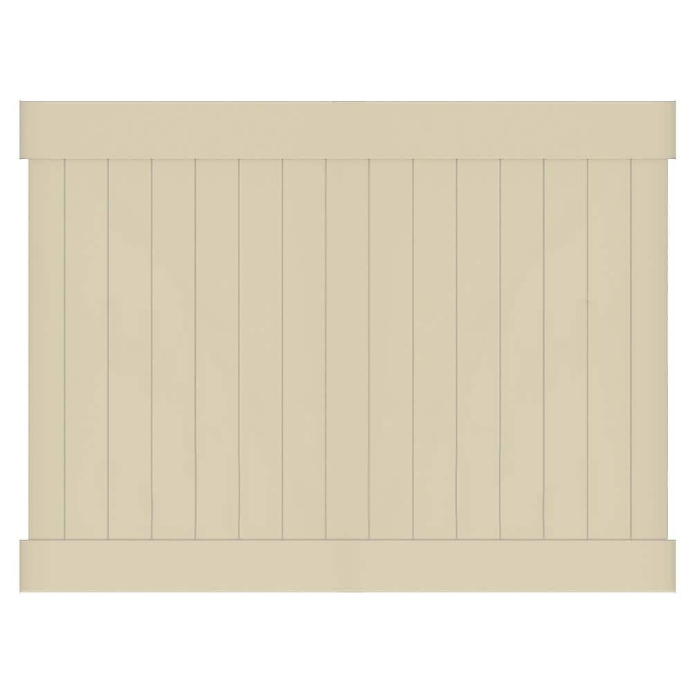 Veranda Linden 6 ft. H x 8 ft. W Sand Vinyl Privacy Fence Panel (Unassembled)