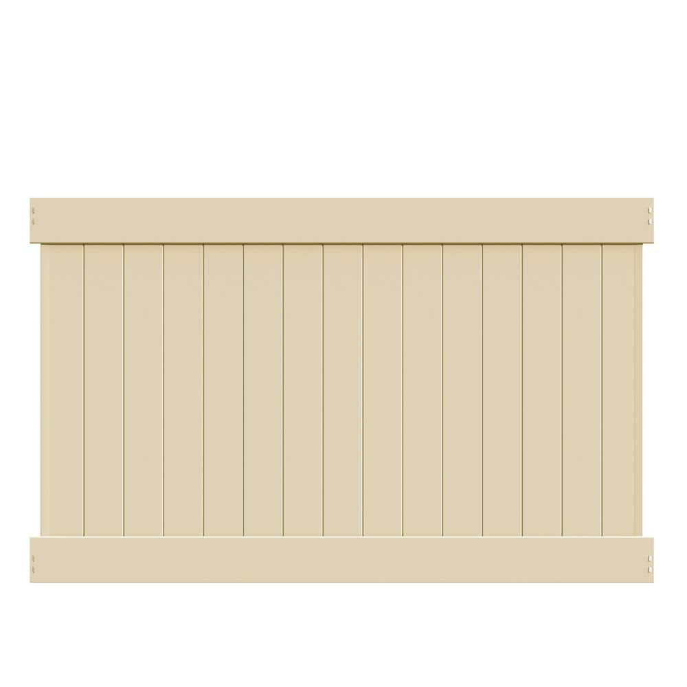 Veranda Linden 5 ft. H x 8 ft. W Sand Vinyl Unassembled Fence Panel