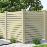 Louvered 6 in. x 6 in. x 102 in. Sand Outside Vinyl Fence Corner Post