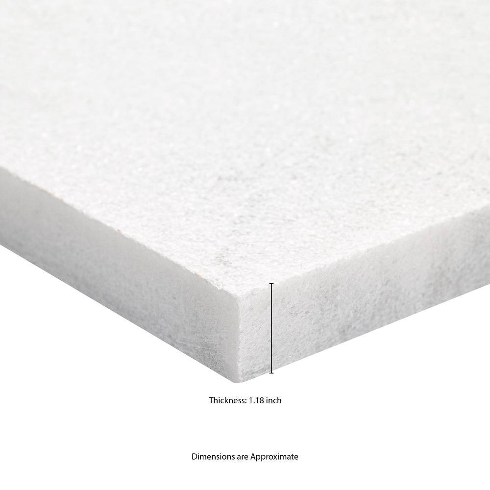 MSI Crystal White 3 cm. x 16 in. x 24 in. Sandblast Marble Paver Tile (2.66 sq. ft.)