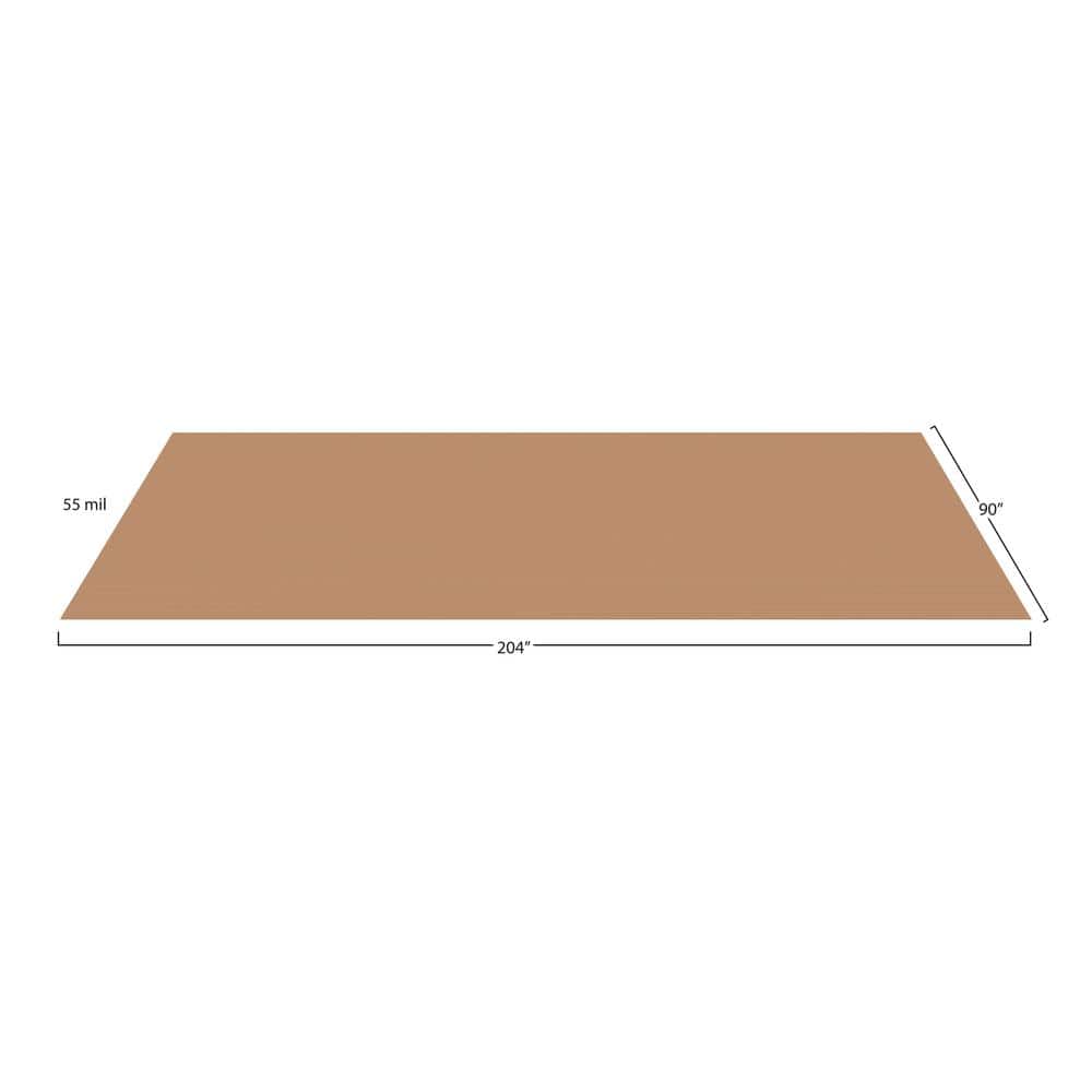 G-Floor Rib 7.5 ft x 17 ft Sandstone Vinyl Garage Flooring Cover and Protector