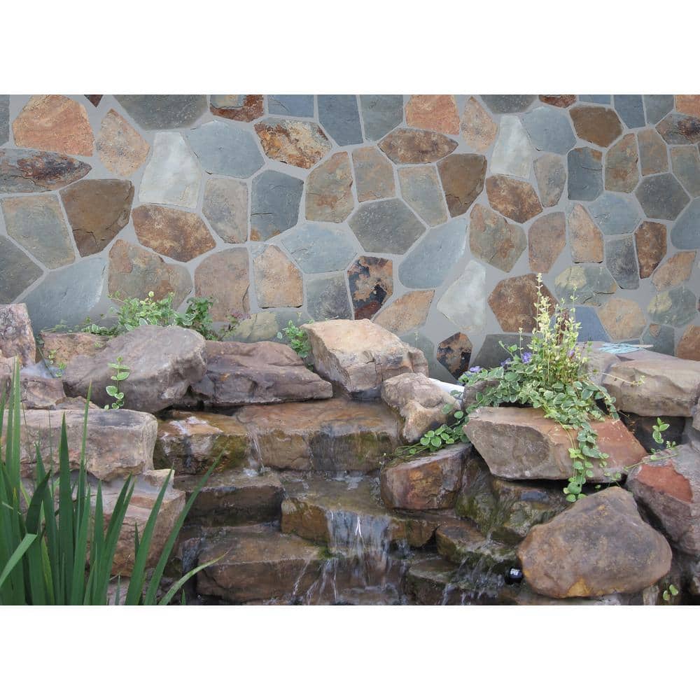 MSI Take Home Tile Sample-Santa Barbara 4 in. x 4 in. Slate Mesh-Mounted Flagstone Paver Tile