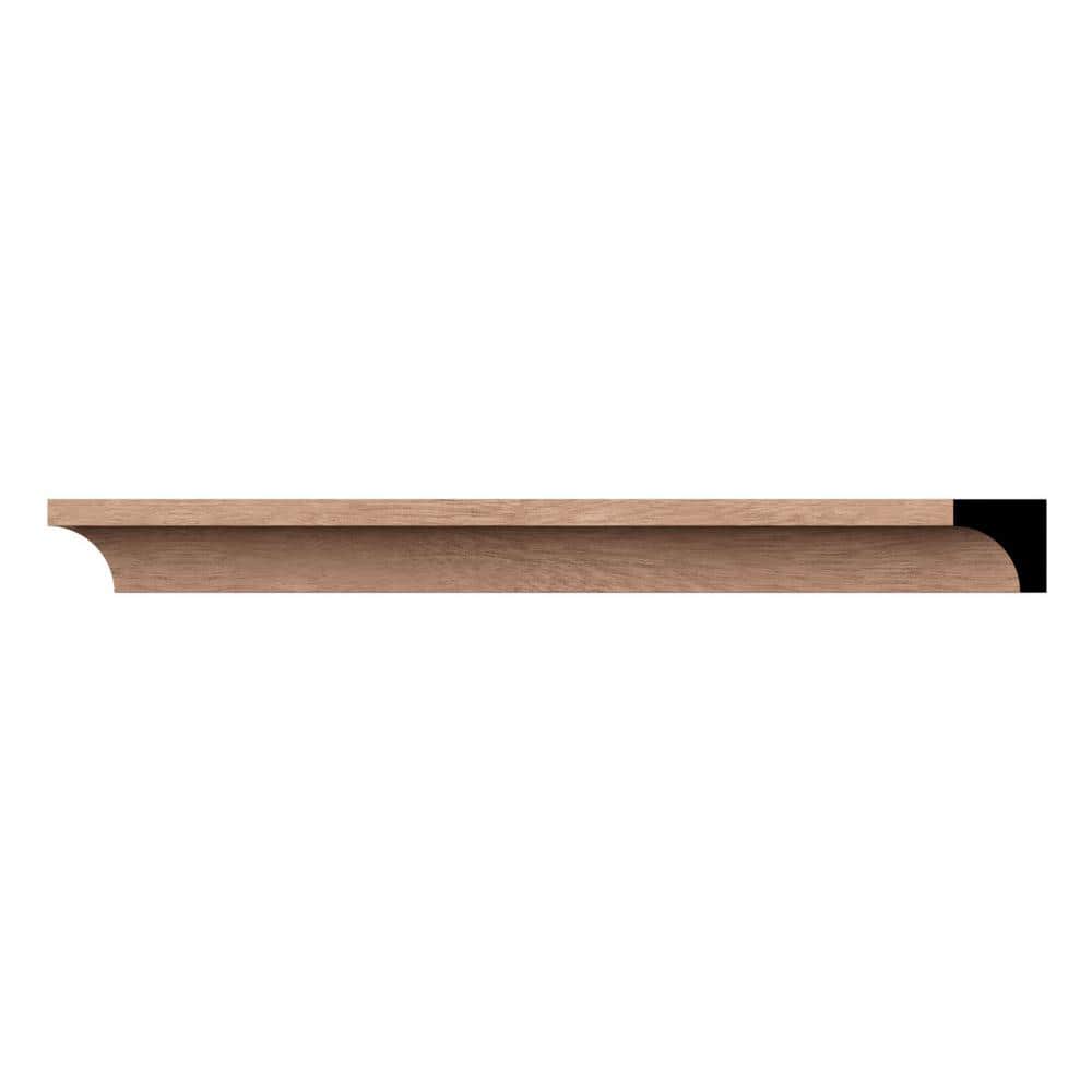 Ekena Millwork WM100 0.69 in. D x 0.69 in. W x 96 in. L Wood (Sapele Mahogany) Crown Moulding