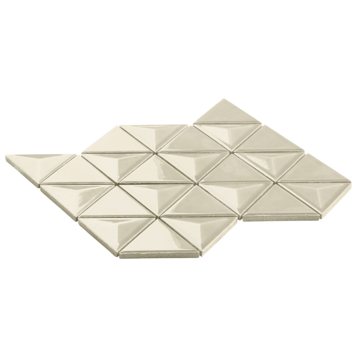 Brookline Triangle Celadon Green 4" Glossy Ceramic Mosaic Tile by Lux Tile