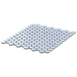 Eden Cloudy Sky Blue Hexagon Polished Porcelain Mosaic Tile