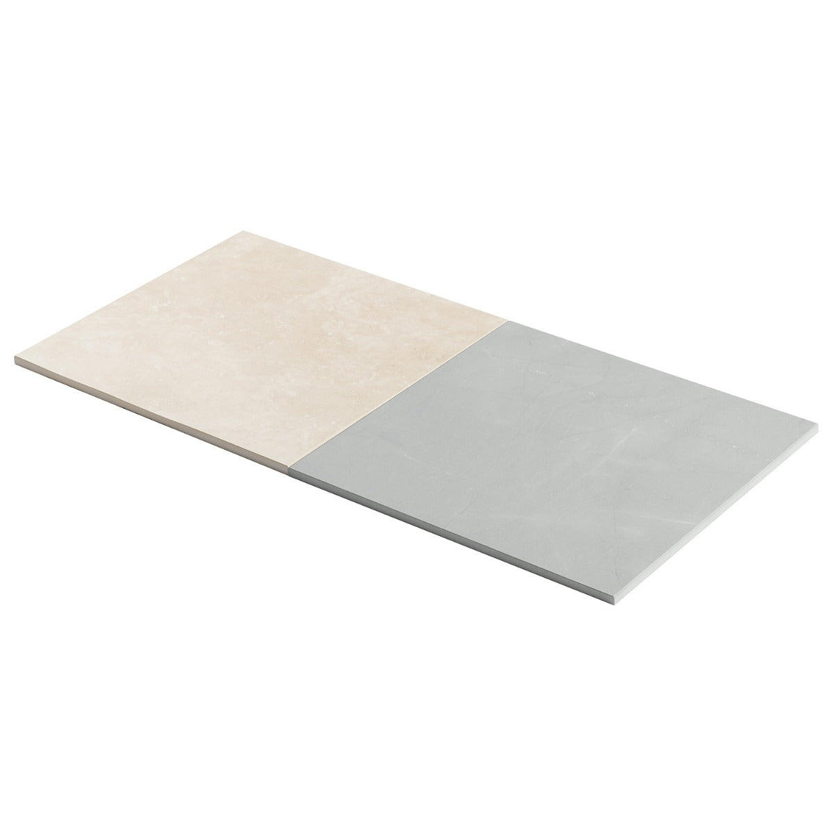 Fortunato Marfil Beige and Amani Gray 12x12 Matte Porcelain Checkerboard Tile