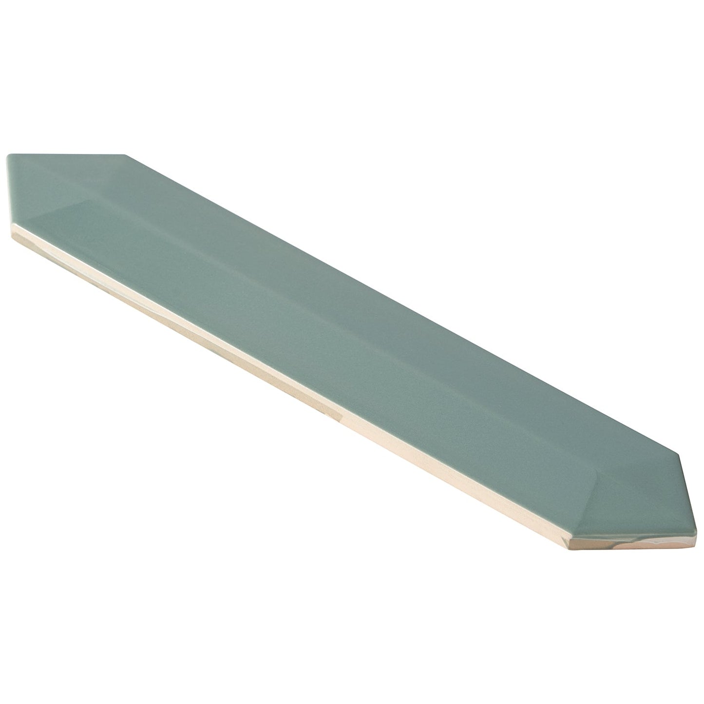 Kent Jade Green 3D Picket Polished Ceramic Wall Tile - Lux Tile
