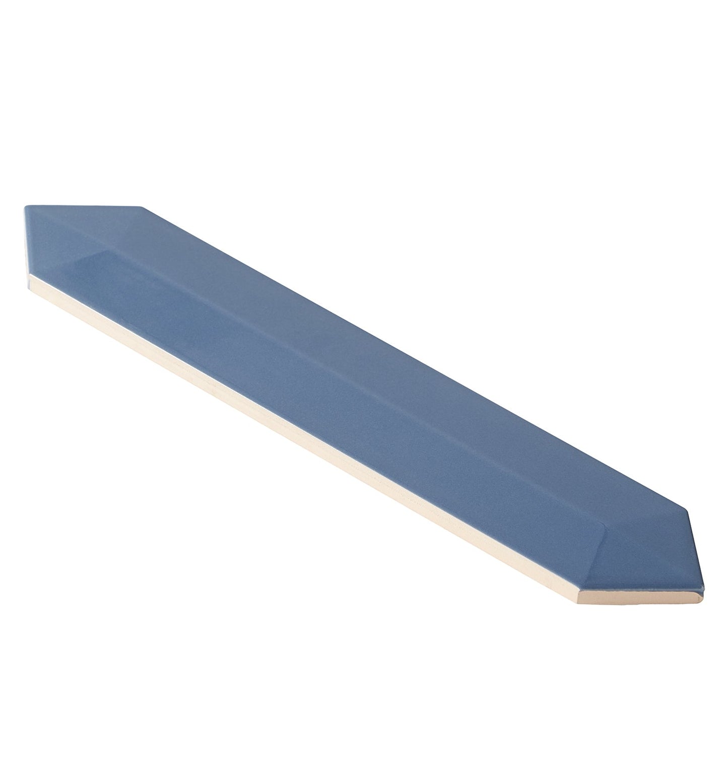 Kent Marine Blue 3D Picket Polished Ceramic Wall Tile - Lux Tile