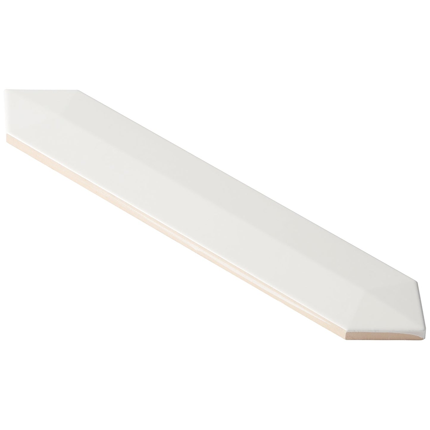 Kent White 3D Picket Polished Ceramic Wall Tile - 2x13