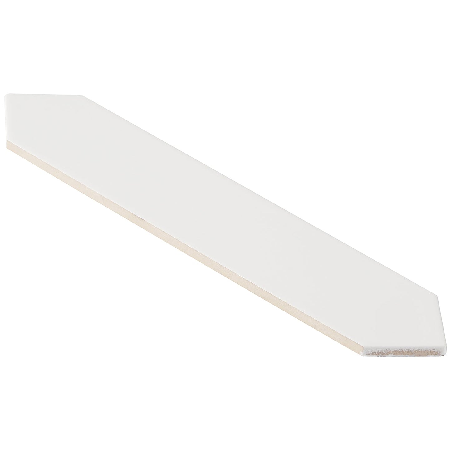 Kent White 3x12 Picket Polished Ceramic Wall Tile by Lux Tile