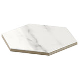 Amalfi Statuario White 6" Hexagon Polished Porcelain Tile - Lux Tile