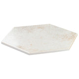 Kalay White 9" Hexagon Polished Porcelain Tile - Lux Tile