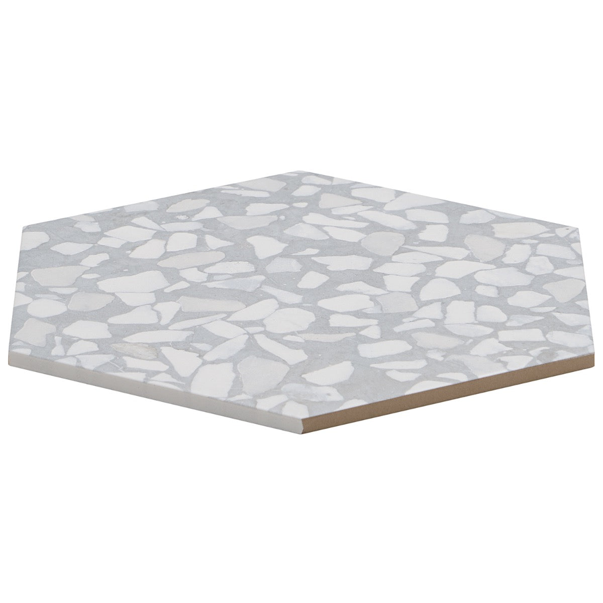 Lux Tile Terrazzo Hex Azulio Blue 9" Matte Porcelain Tile