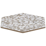 Lux Tile Terrazzo Hex Grigio Gray 9" Matte Porcelain Tile