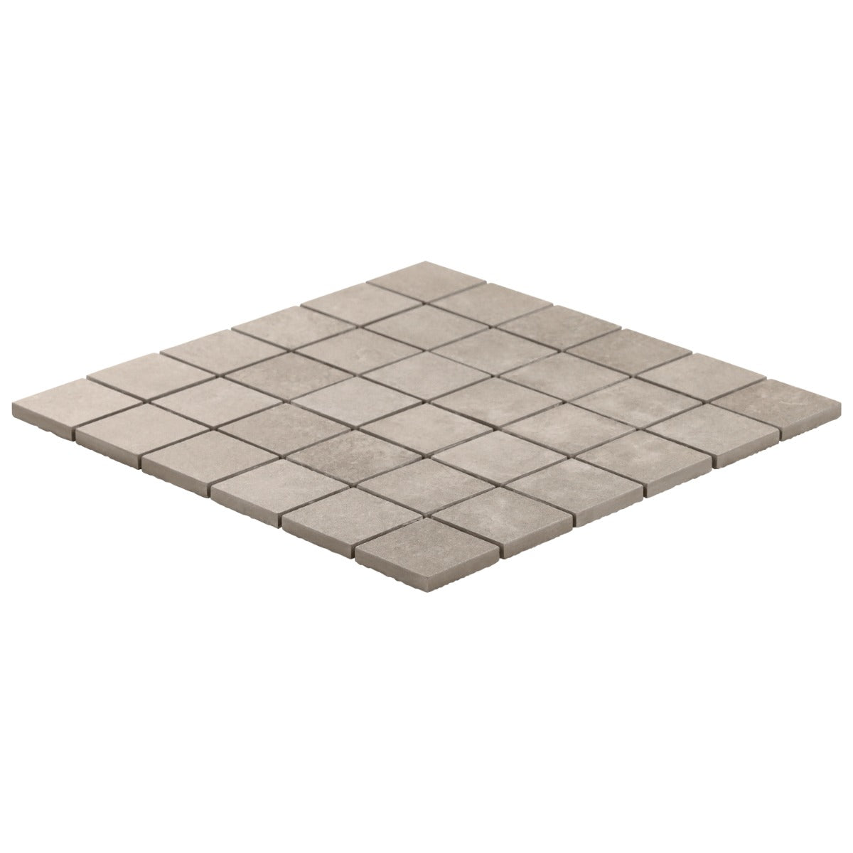 Stoneside Cream Beige 2x2 Porcelain Matte Mosaic Tile - Lux Tile