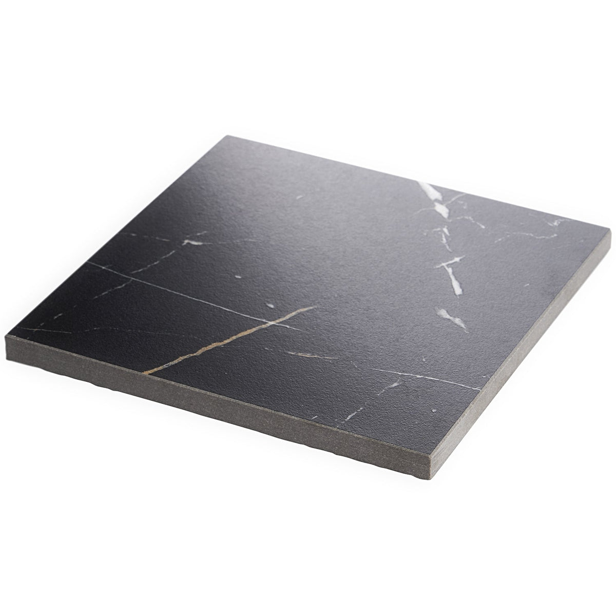 Marble Tech Port Laurent Black Matte Porcelain Tile 6x6 - Lux Tile
