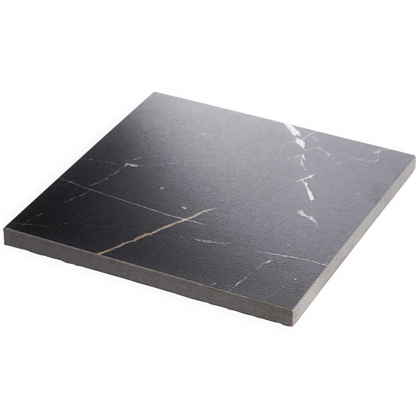 Marble Tech Port Laurent Black Matte Porcelain Tile 6x6 - Lux Tile