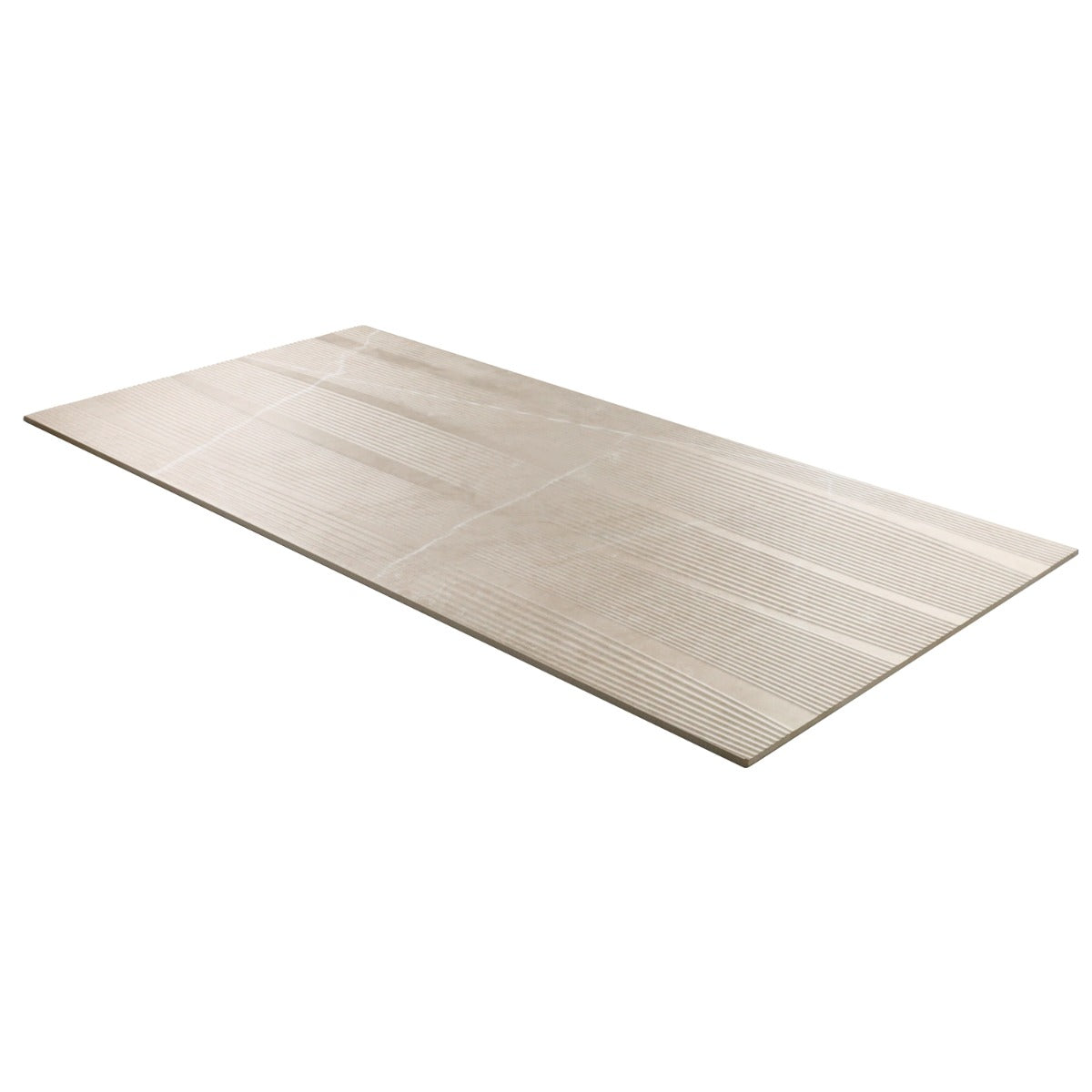 Autograph Vibe Crema Beige 24x48 3D Textured Marble Look Matte Porcelain Tile