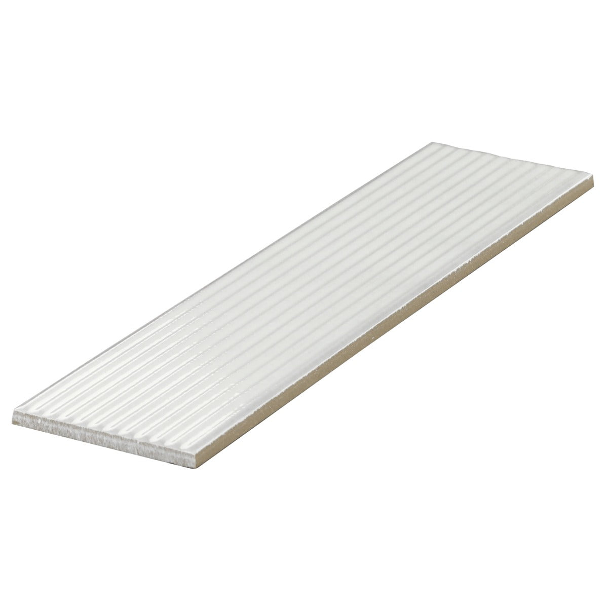 Stacy Garcia ArtBlock Fluted Bianco 4x16 Glossy Porcelain Tile