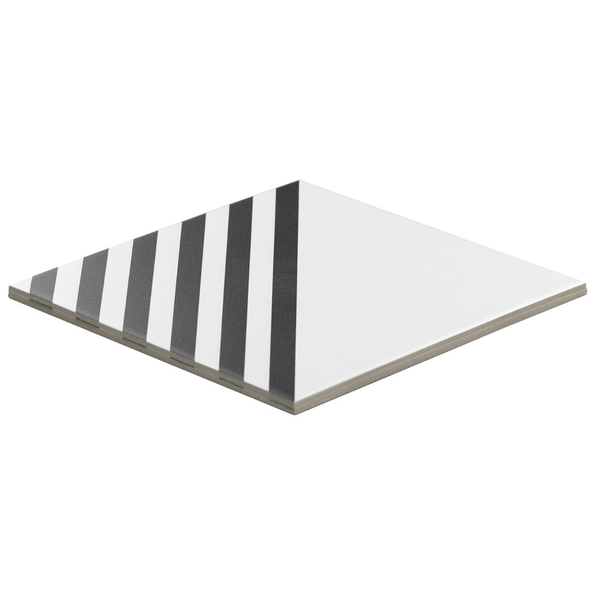 Lux Tile B2W Stripe Positive 8x8 Matte Porcelain Tile
