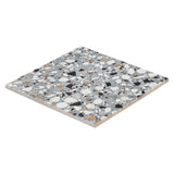 Chips Macro Azur Blue 8x8 Matte Porcelain Tile - Terrazzo Look