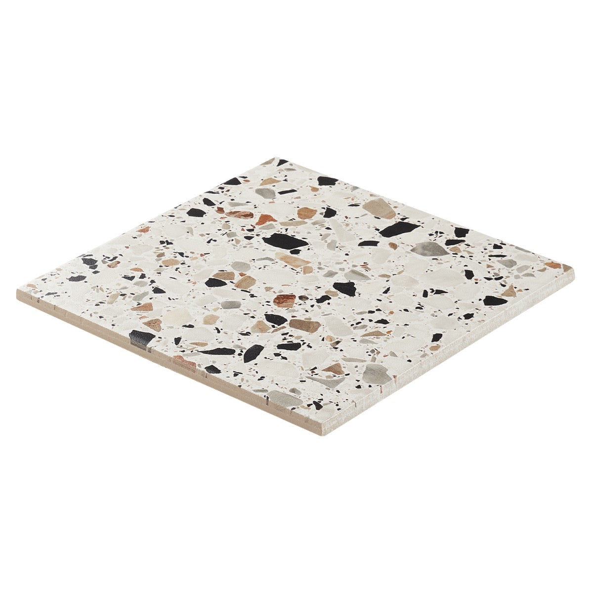 Lux Tile Chips Macro Bianco White 8x8 Matte Porcelain Tile