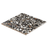 Lux Tile Chips Macro Nero Black 8x8 Matte Porcelain Tile