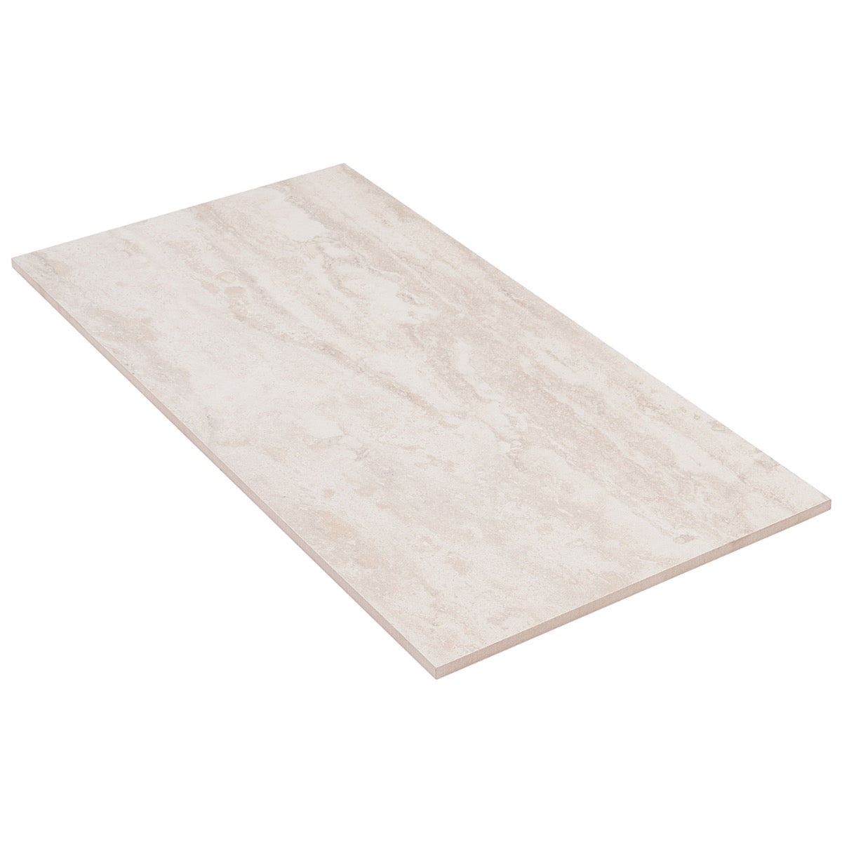 Basic Travertine Beige & Cream 12x24 Matte Porcelain Tile - Lux Tile