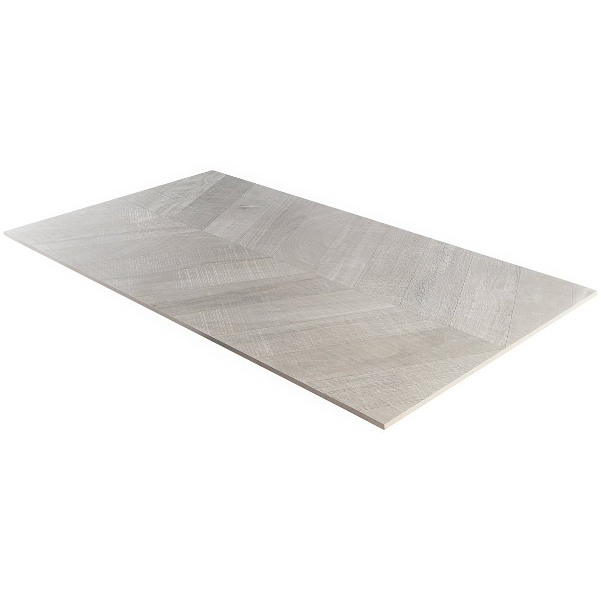 Kenridge Chevron Gray 24x48 Matte Porcelain Tile - Lux Tile