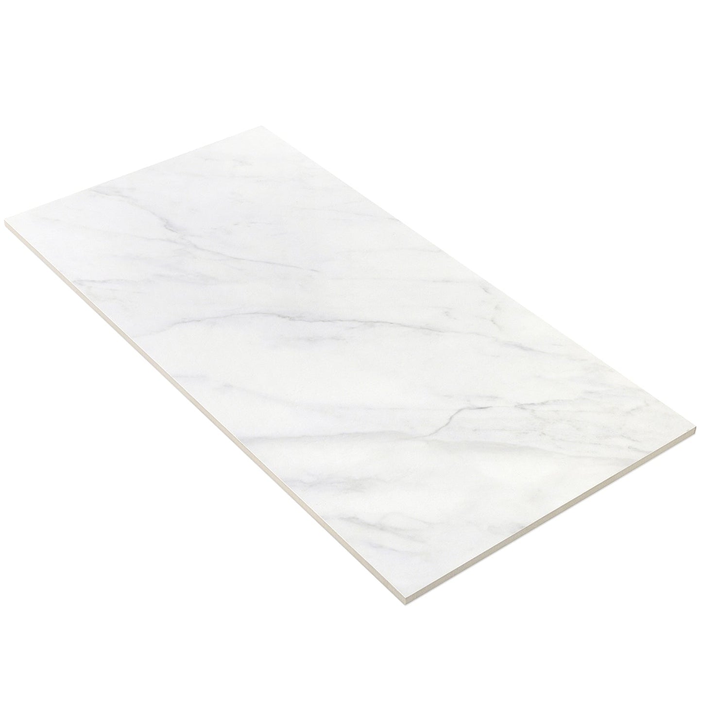Belvedere Bianco White 15x30 Semi-Polished Porcelain Tile