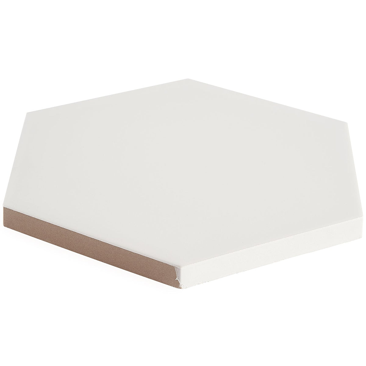 HexArt Blanco White Matte Porcelain Tile - 8" Hexagon