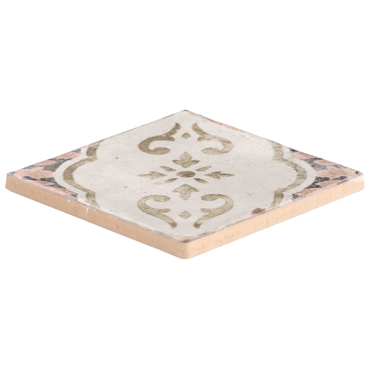 Paula Purroy Talia Portina Terracotta Gold 5x5 Matte Ceramic Tile