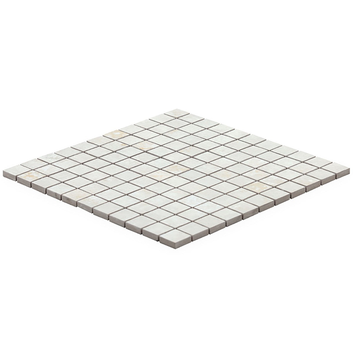 Lux Tile Portrait Ivory Beige Matte Porcelain Mosaic Tile 1x1