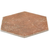 Lux Tile Terra Pompeii Marron 8" Hexagon Matte Porcelain Tile