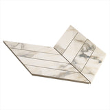 Dreamstone Calacatta Rustico Chevron Polished Porcelain Mosaic Tile